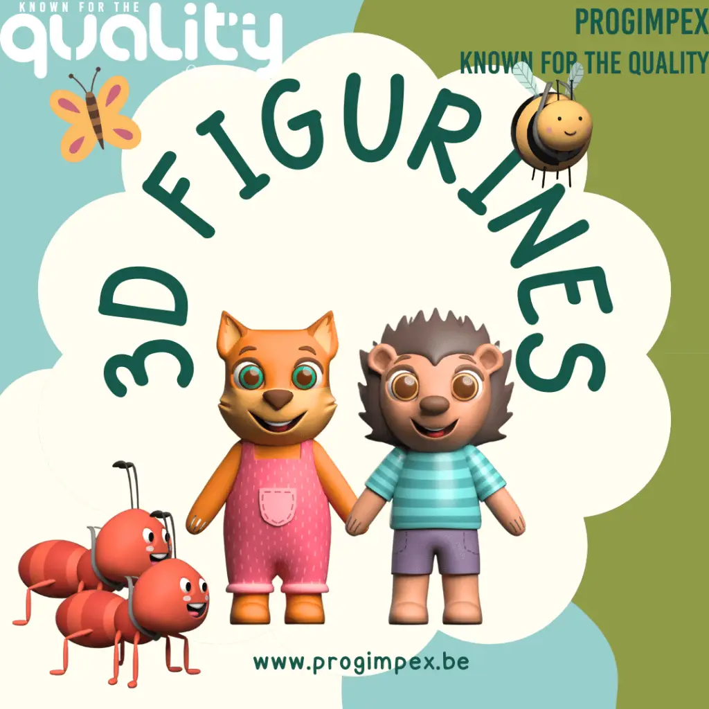 Progimpex, 3D Figurines, 3D Keychains, Loyalty Merchandise, Oscar and Abby