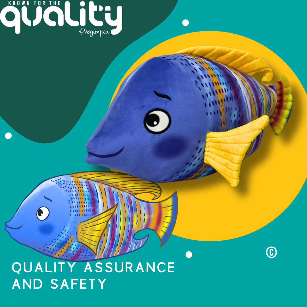 Progimpex, High Quality Plush Toys, The Perfect Fish Plush Pillow
