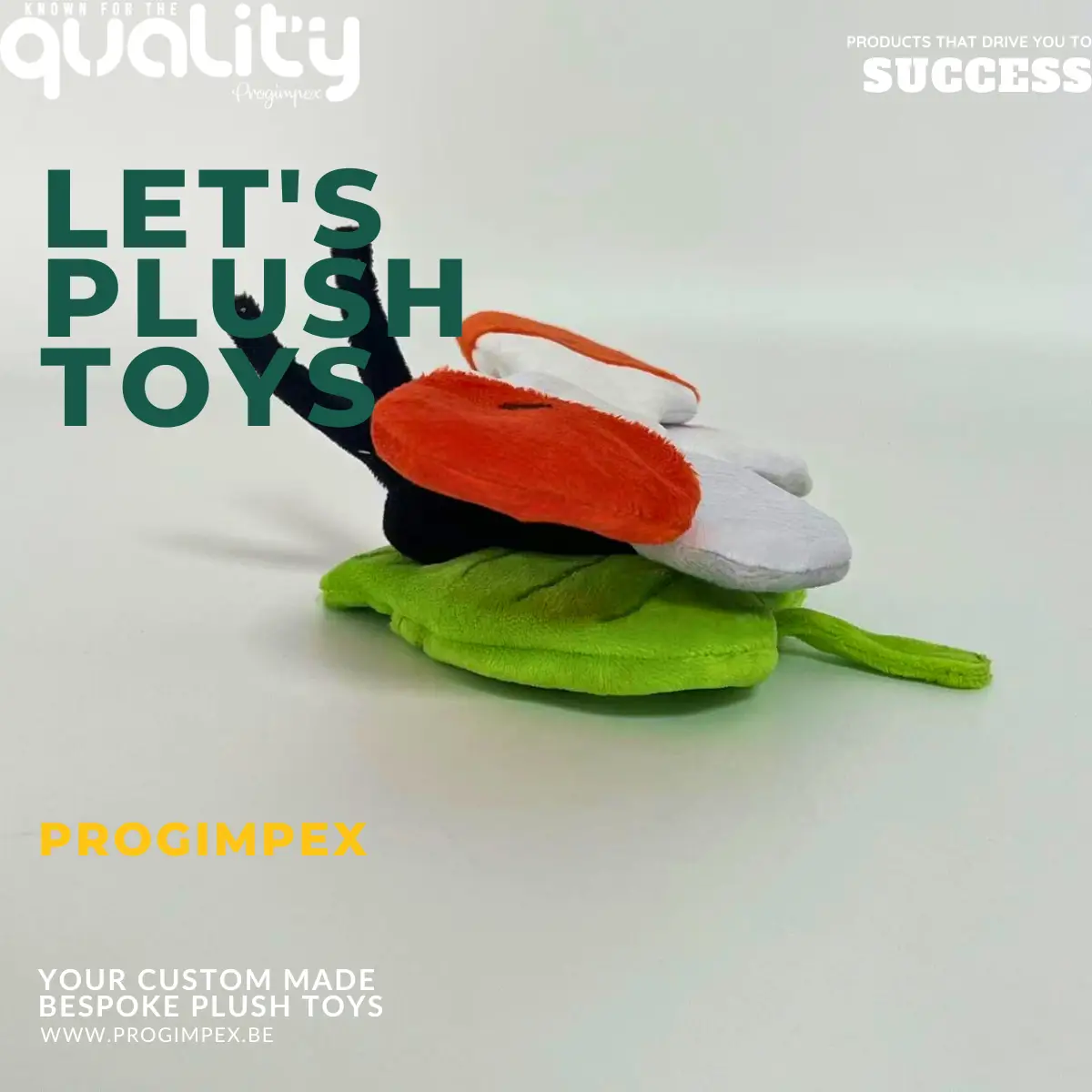 Custom plush toys. Progimpex. Custom plush butterfly.