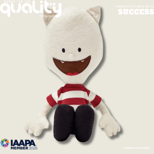 Progimpex, custom made book character as a plush toy. Borre plush toy.