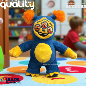 Progimpex is an expert in creating mini plushies and keychains. Blue Mini Monster Plush Toy.
