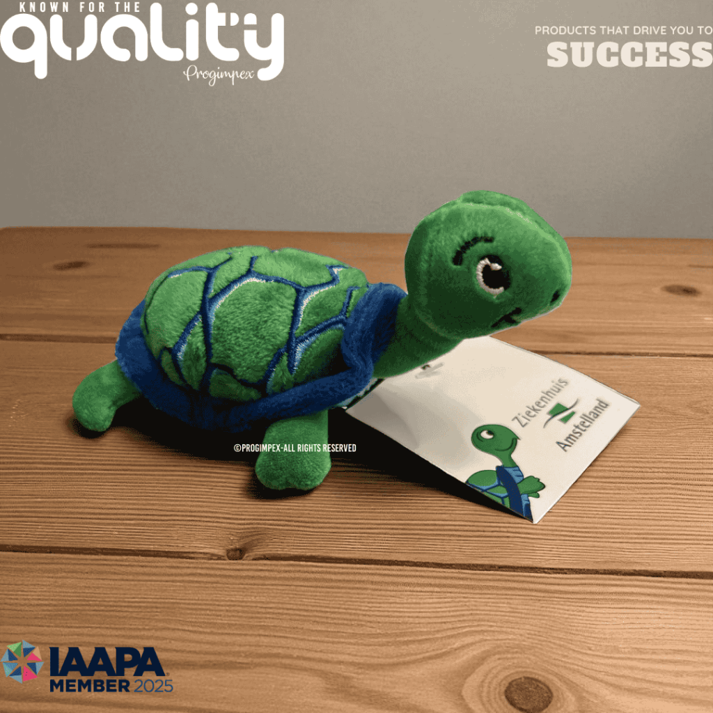 Progimpex is an expert in creating mini plushies and keychains. Plush Mini turtle