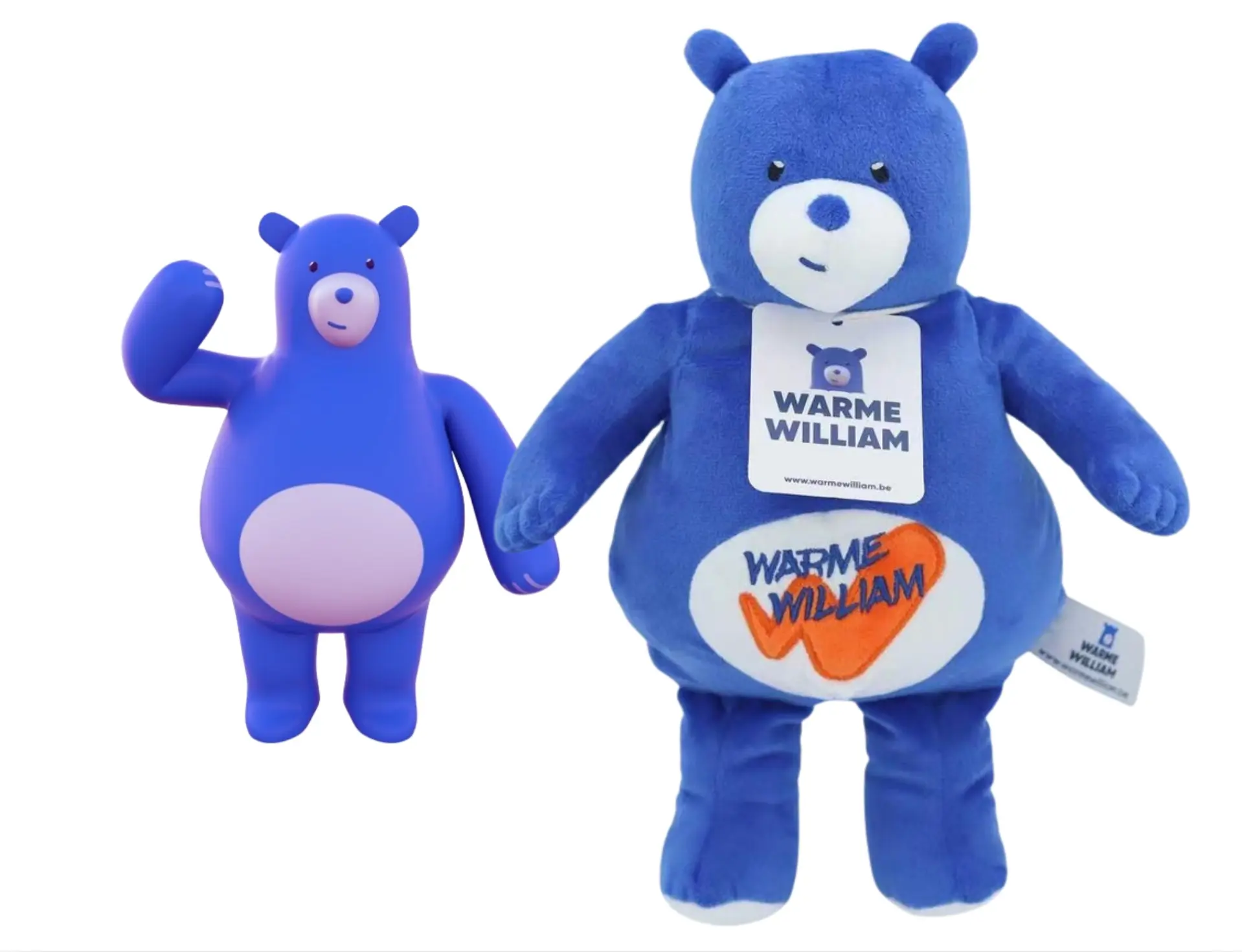 Blue Handpuppet Warme William made by Progimpex